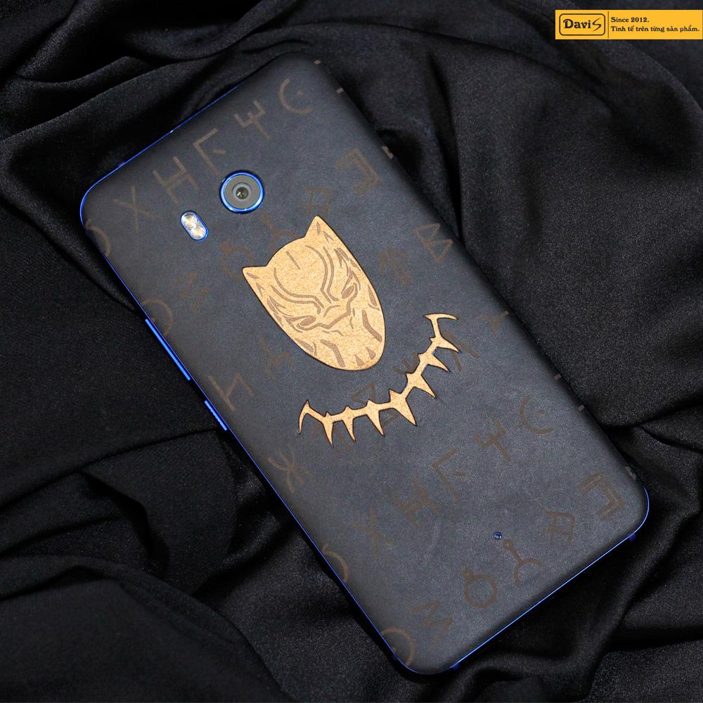 Dán da điện thoại phiên bản Black Panther cho htc U11 làm từ da bò thật cao cấp, sang trọng nhiều hữu ích - Chính hãng Davis.