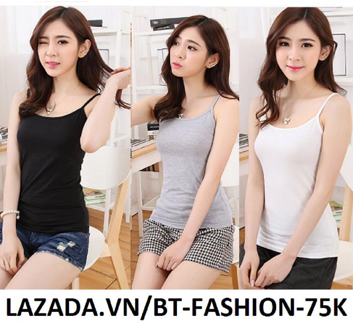Bộ 03 Áo Thun Nữ Hai Dây/ Ba Lỗ Thể Thao, Ở Nhà, Đi Ngủ - BT Fashion (AT01)