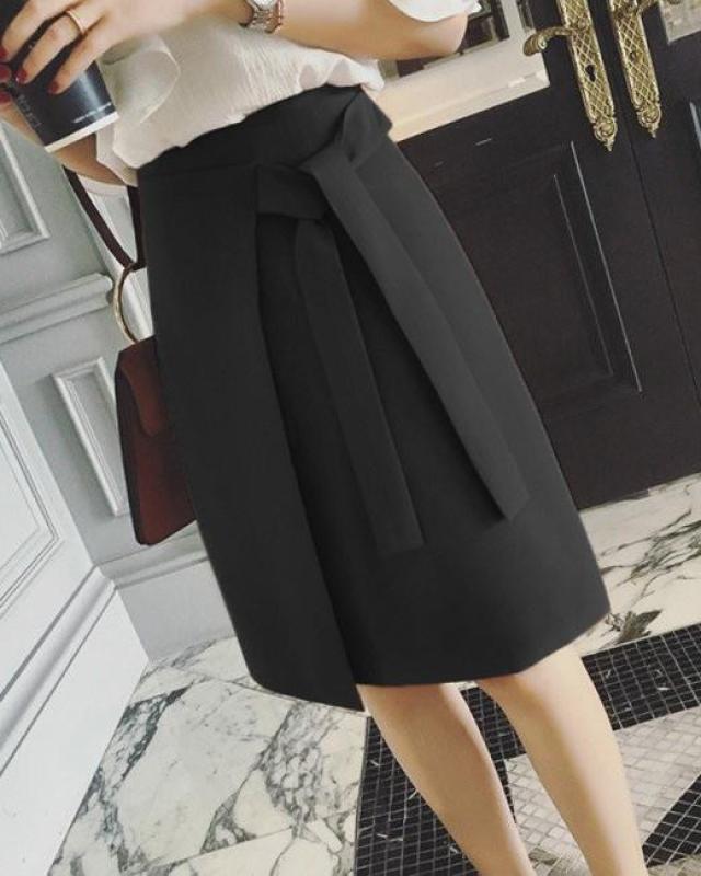 CHÂN VÁY ĐÁP TÀ THẮT NƠ XINH