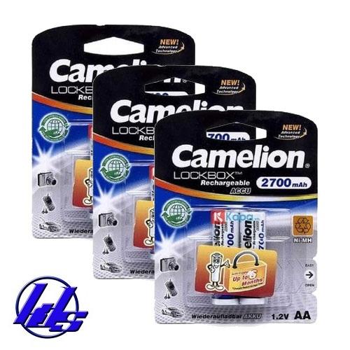 Pin sạc AA Camelion NH-AA2700BP2 Lockbox - Combo 6 viên
