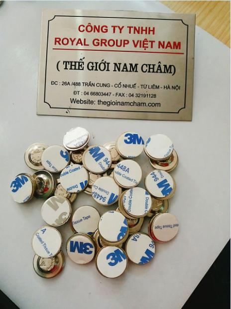 25 cái Cài áo Nam châm 1 nút tròn (Nam châm thẻ tên)