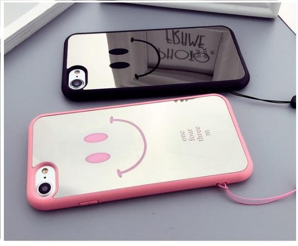 Ốp lưng tráng gương mặt cười iPhone 7 và  iPhone 8 Tặng Kem dây