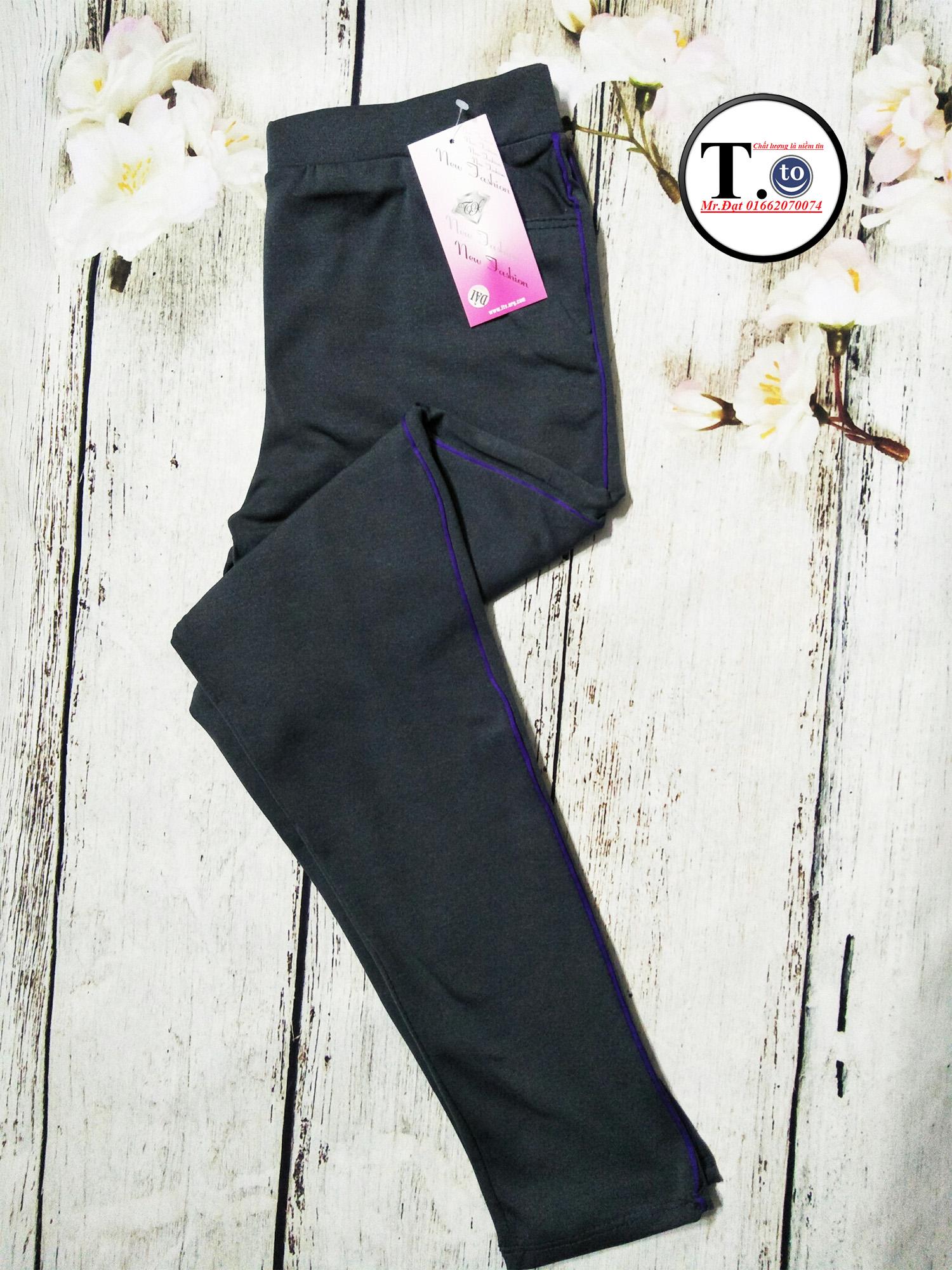 Quần thun nữ - legging màu XáM