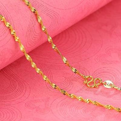 vòng cổ nữ mạ vàng 24k Chất liệu titan - Dây chuyền nam soắn cả dây ITALY