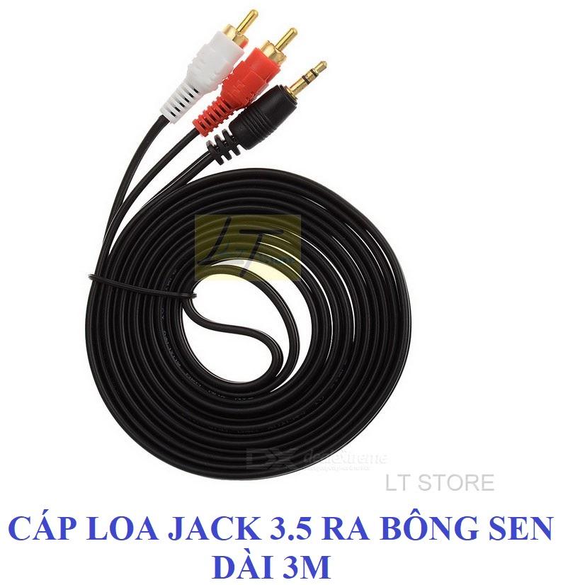 [HCM]Cáp loa Jack 3.5 ra 2 đầu Hoa sen AV 3M