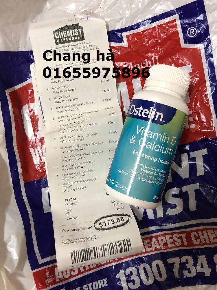 Vitamin D Và Canxi Ostelin 130v By Changha Shop