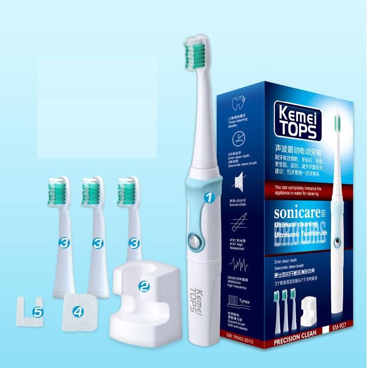 [HCM]Bàn Chải Đánh Răng Điện Kemei KM-907