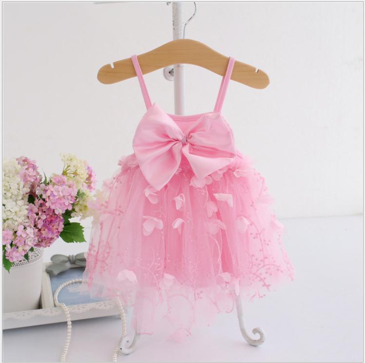 Đầm Công Chúa Đuôi Cá Phối Nơ Và Họa Tiết Cánh Hoa Siêu Xinh Cho Bé Gái