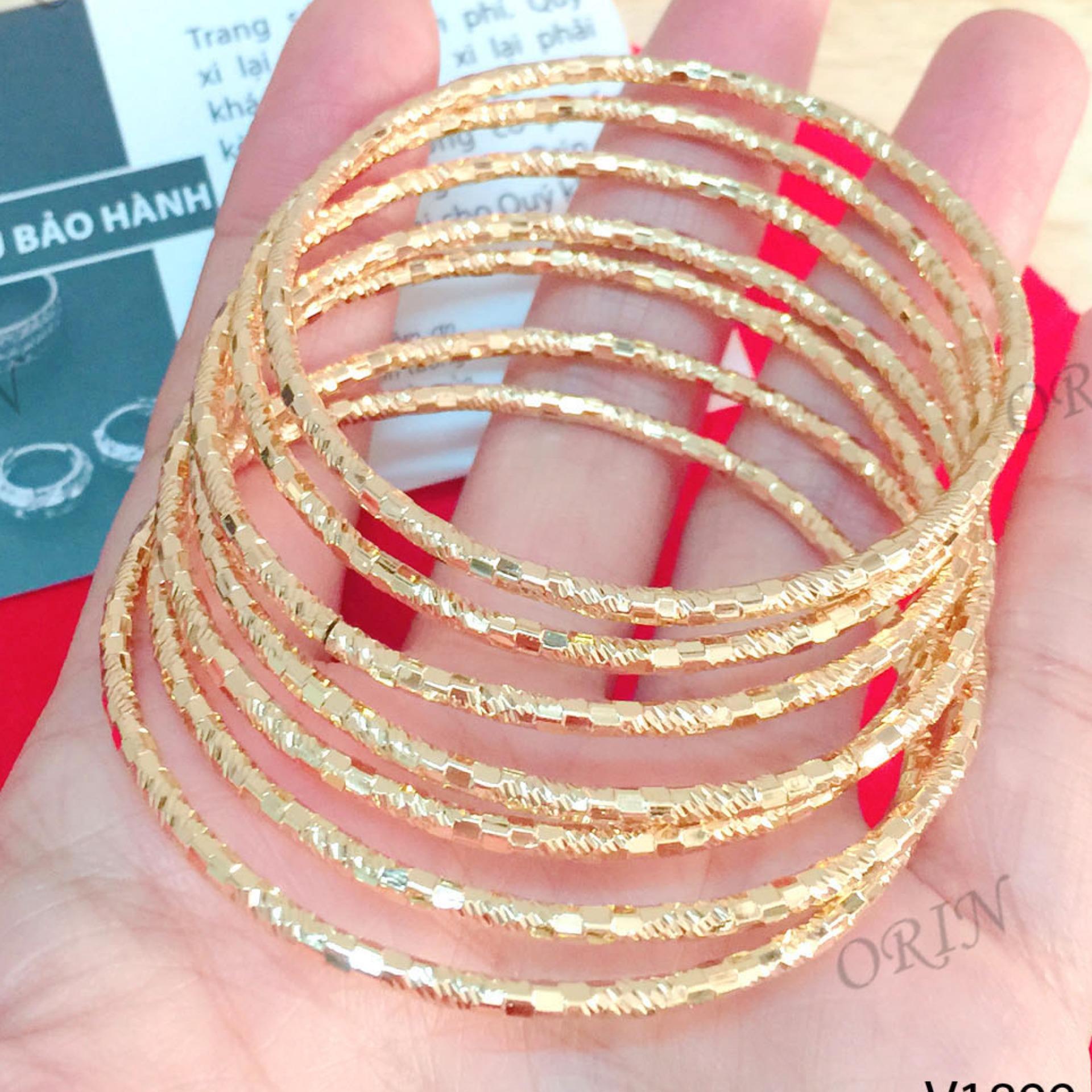 Bộ 7 vòng ximen mạ vàng đốt trúc cao cấp sang trọn Orin K13 - Long Tien