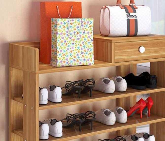 Kệ giày dép 5 tầng gỗ ép màu tự nhiên cao cấp hơn tủ giày khung inox hay tủ vải đựng giày GDHIEU60