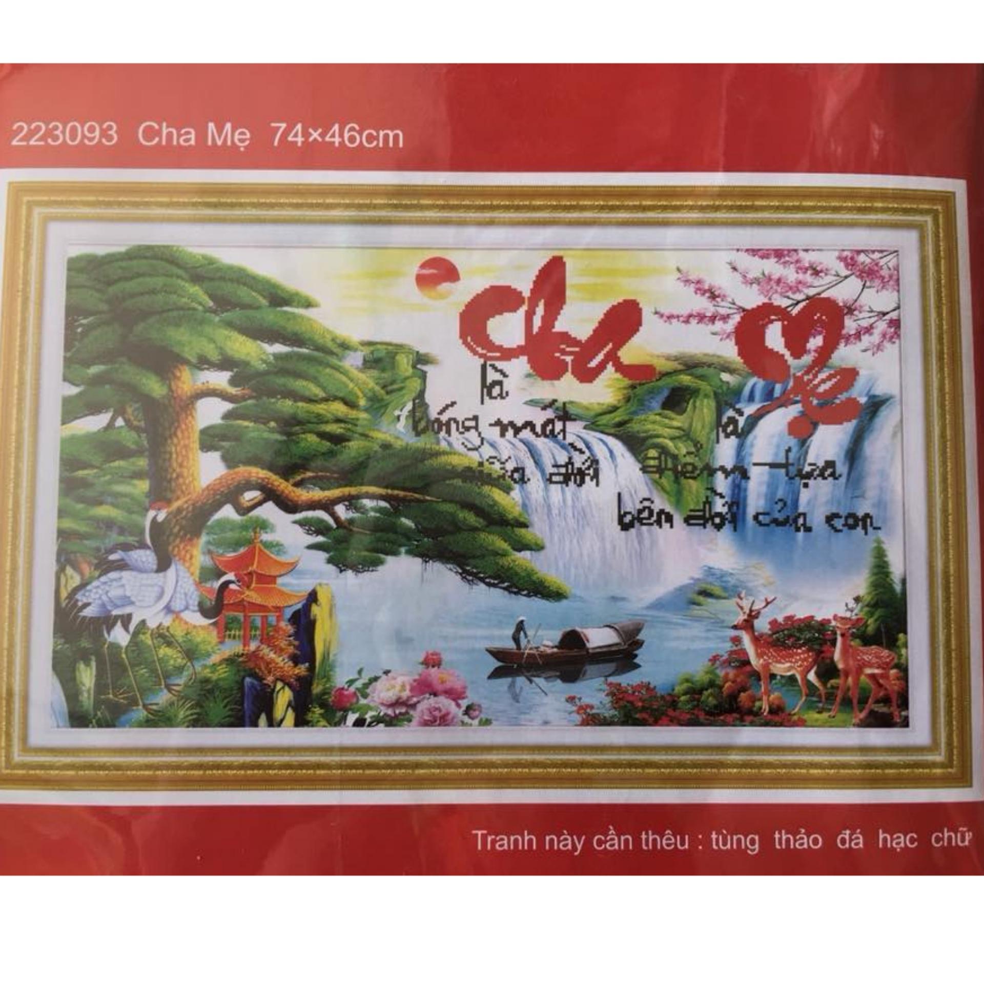 Tranh thêu chữ thập Cha mẹ DLH-223093-Siêu thị tranh thêu