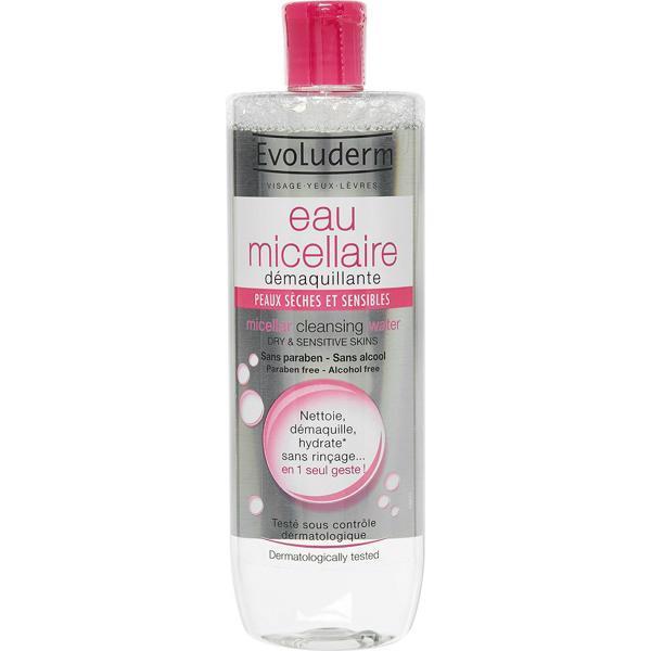 Tẩy Trang Evoluderm Eau Micellaire Đỏ 500ml - dành cho da nhạy cảm