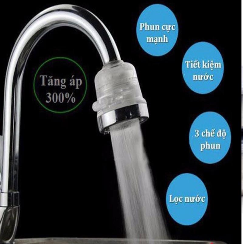 Đầu vòi tăng áp và lọc nước vòi rửa chén