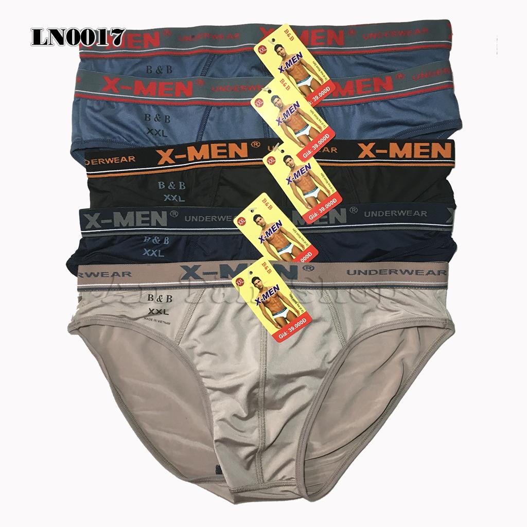 10 quần lót tam giác nam xmen - thun lạnh - lưng màu - ln0017x10