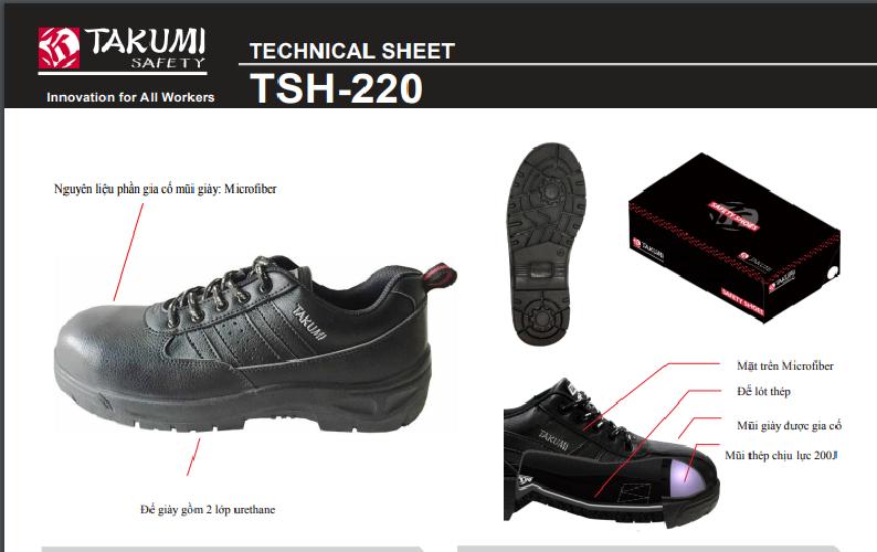 Giày bảo hộ takumi nhật tsh-220 size 39