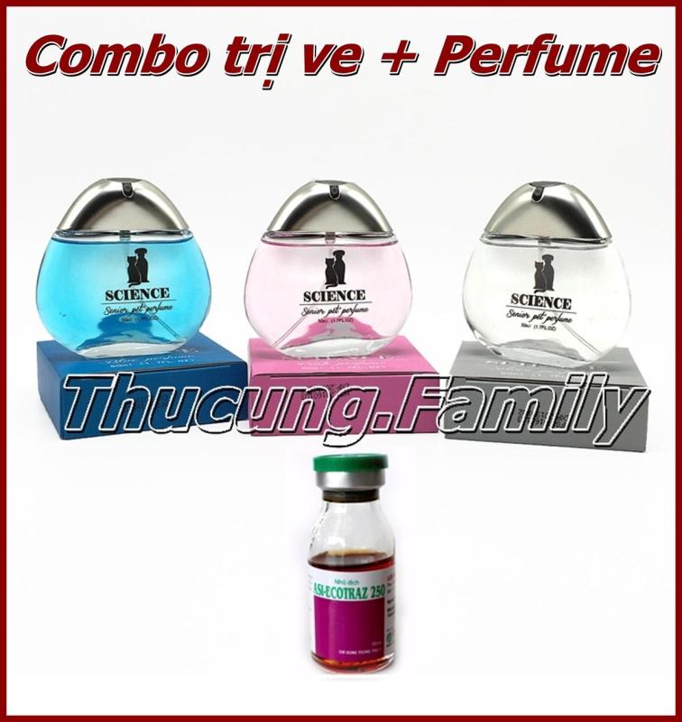Combo Thuốc trị ve rận ASI-ECOTRAZ 250 chai 10ml & nước Hoa cao cấp SCIENCE 50ml.