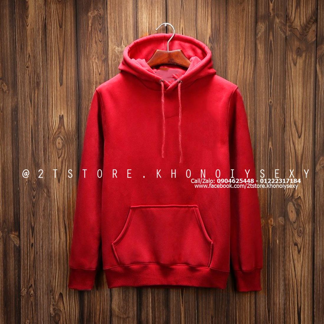 2T STORE ÁO KHOÁC HOODIE NỈ CÓ NÓN TRƠN do tươi 2TAKN08001-1.jpg