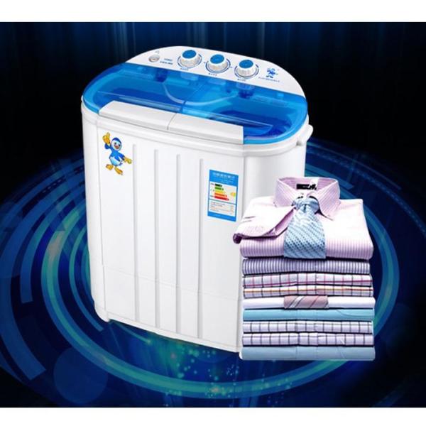 Máy giặt mini 2 lồng Online Mall 4.5Kg, máy giặt mini bán tự động (Trắng)