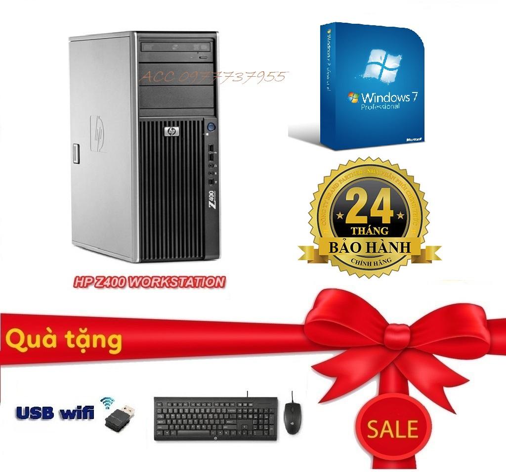 Máy trạm HPZ400  Xeon W3565 - 8 CPUs - DDRIII 4Gb - SSD 120GB + 500Gb - Card I Như mới I Bảo hành 2 năm- Tặng bàn phím chuôt Game - CẤU HÌNH TỐT NHẤT CHO GAME NHƯ LOL - FIFA ...........