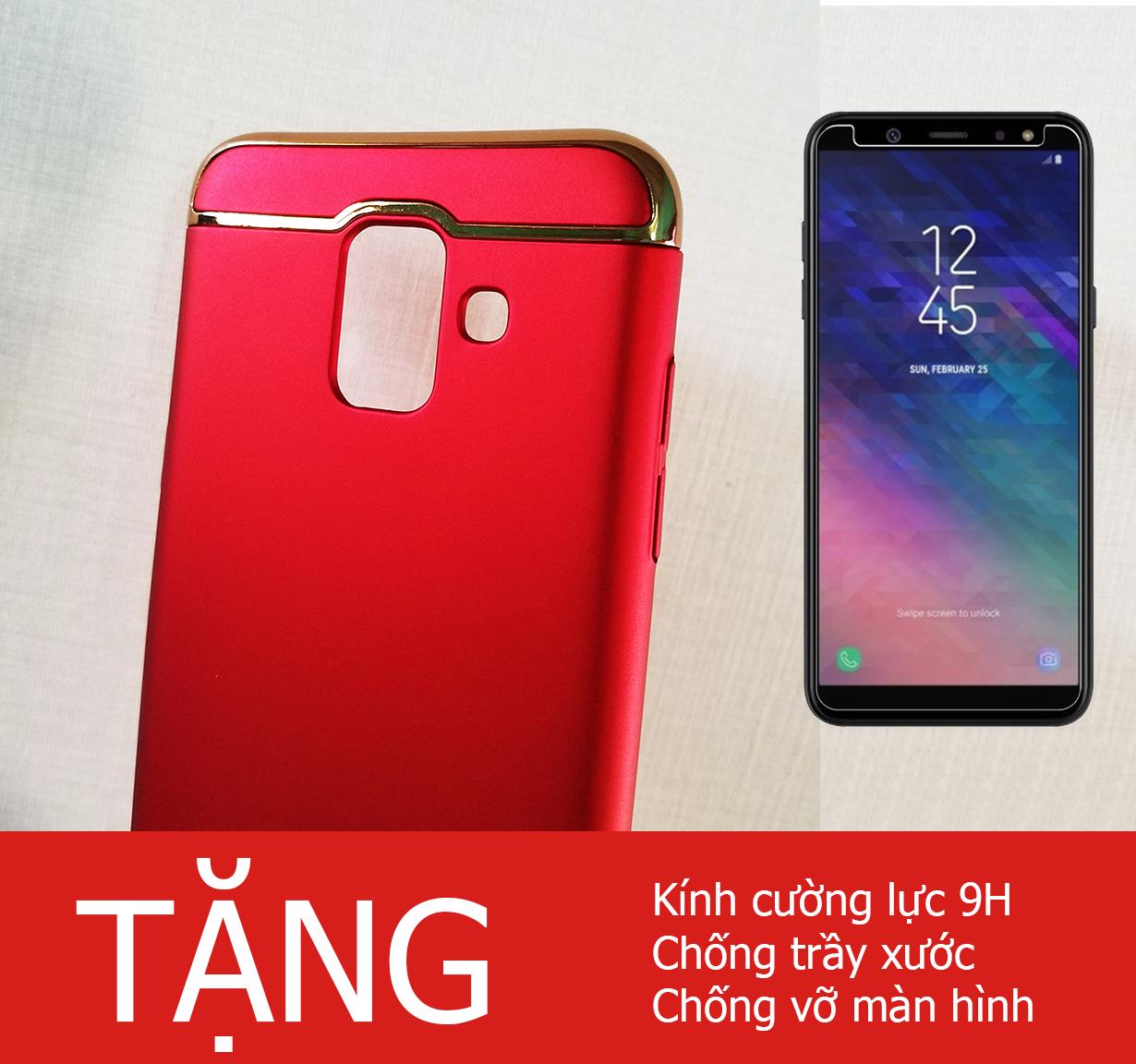 Ốp lưng 3 mảnh Samsung Galaxy A6 2018 tặng kính cường lực