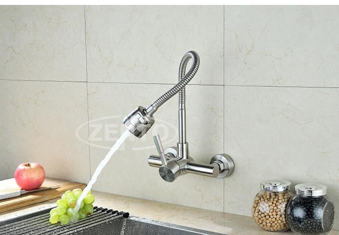 Vòi rửa bát gắn tường nóng lạnh SUS4651