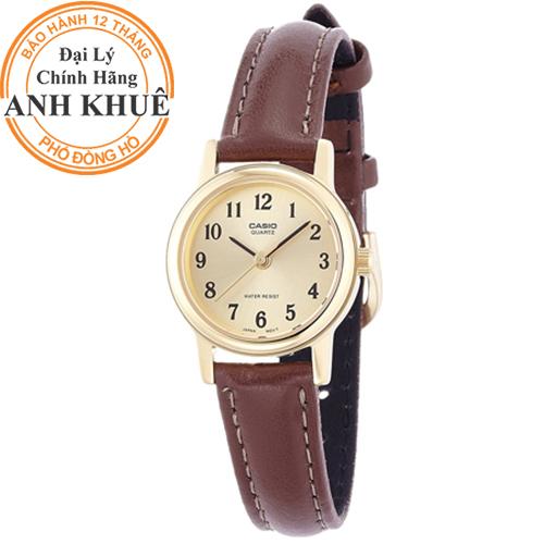Đồng hồ nữ dây da casio anh khuê ltp-1095q-9b1df
