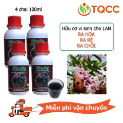 [HCM]Bộ 4 chai chế phẩm sinh học Smin cho hoa lan (100ml)