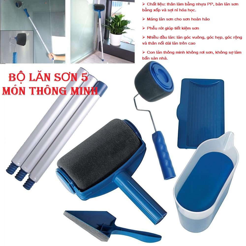 Các Loại Con Lăn Sơn|Lăn Sơn| Bộ Lăn Sơn Thông Minh, Thiết Kế Thông Minh Đổ Sơn Trong Lõi Sơn Với Nguyên Tắc Tự Thấm Qua Lớp Vỏ Giúp Sơn Mịn Không Vương Vãi Tiết Kiệm Sơn