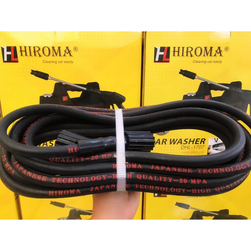 Dây áp lực chất lượng cao kẽm bọc bố 2 đầu ren 21mm zin theo máy rửa xe HIROMA