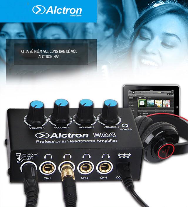 Bộ chia tai nghe 4 cổng Alctron HA4 - 1 đổi 1 trong thời gian bảo hành