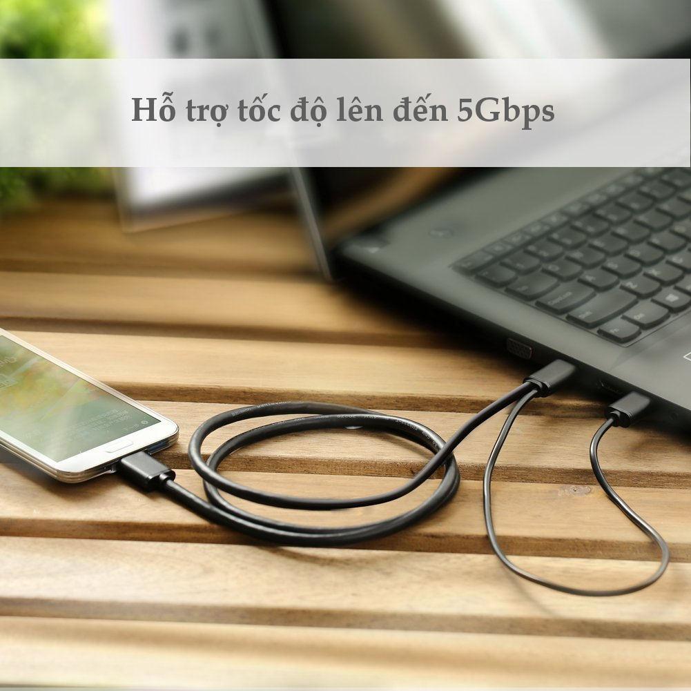 Cáp USB 3.0 sang Micro B sạc và đồng bộ dữ liệu cho điện thoại thông minh Android và máy tính bảng UGREEN US140 Cáp USB 3.0 sang Micro B sạc và đồng bộ dữ liệu cho điện thoại thông minh Android và máy tính bảng UGREEN US140