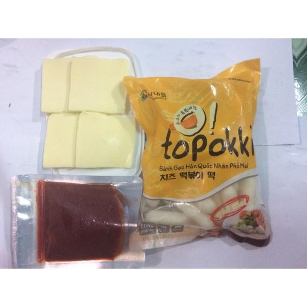 ( mua 1 được 3)combo tobokki nhân phô mai kèm 100g sốt kèm 100g Phô mai Mozzarella.