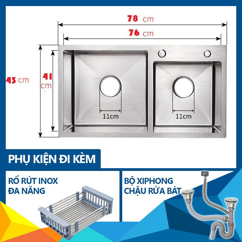 Chậu rửa bát inox 7004