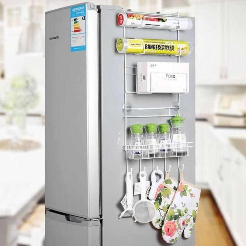 Kệ Treo Cạnh Tủ Lạnh tiện dụng, tặng kèm dụng cụ rửa cốc