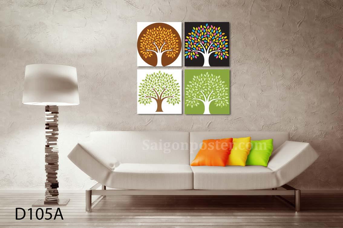 Tranh bộ Saigonposter Bốn Mùa D105A