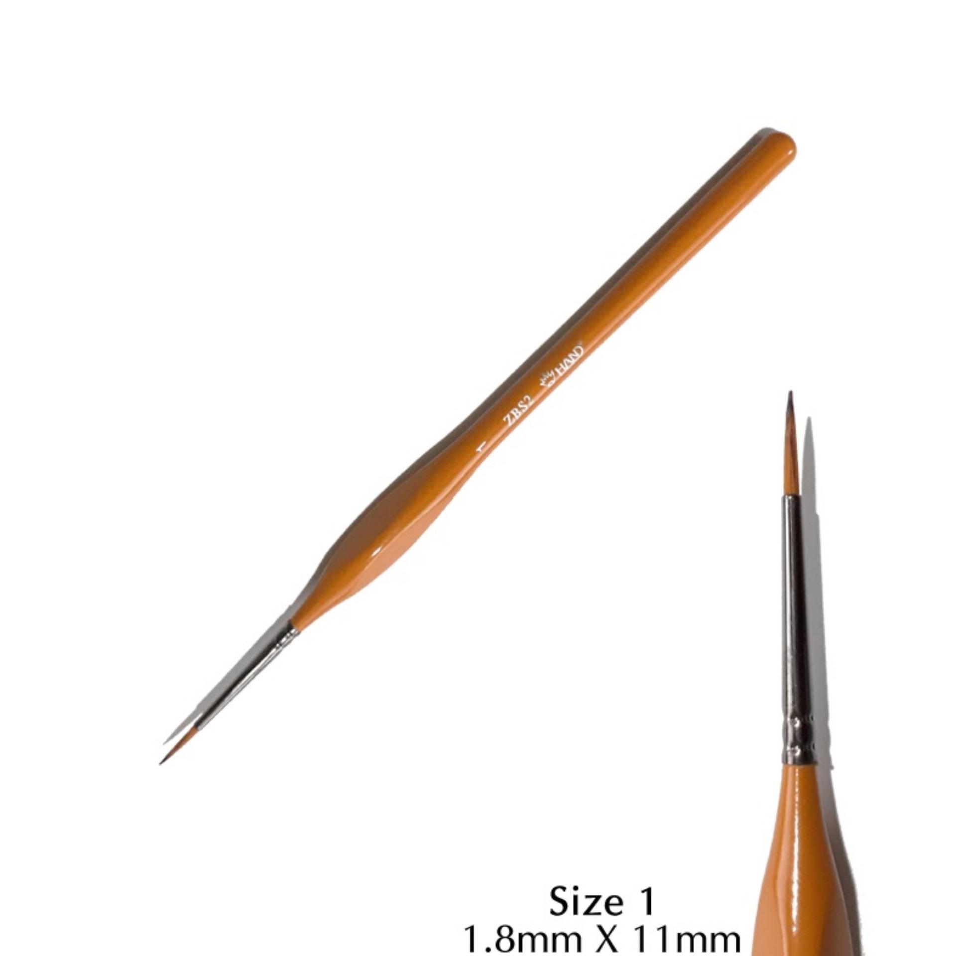Số 1 - cọ vẽ màu nước đầu tròn hand zbs2