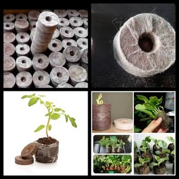 HCM-Bộ 100 Viên nén xơ dừa / viên ươm hạt / viên kích thích nảy mầm (viên sơ dừa)-HP2411003