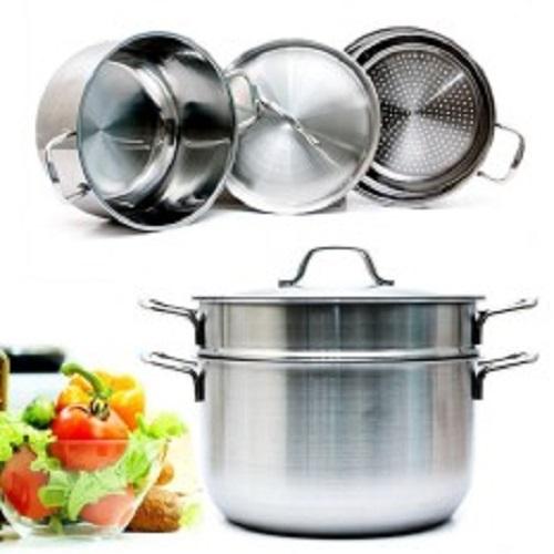 Bộ xửng hấp 1 đáy inox 430 FiveStar Standard bếp từ nắp inox tặng 2 muỗng canh - Shop Bếp Xinh
