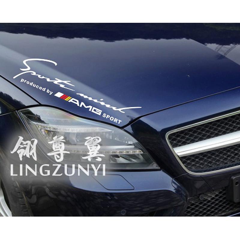 Tem dán chữ Sport AMG trang trí cho ô tô Mercedes (Trắng đỏ )