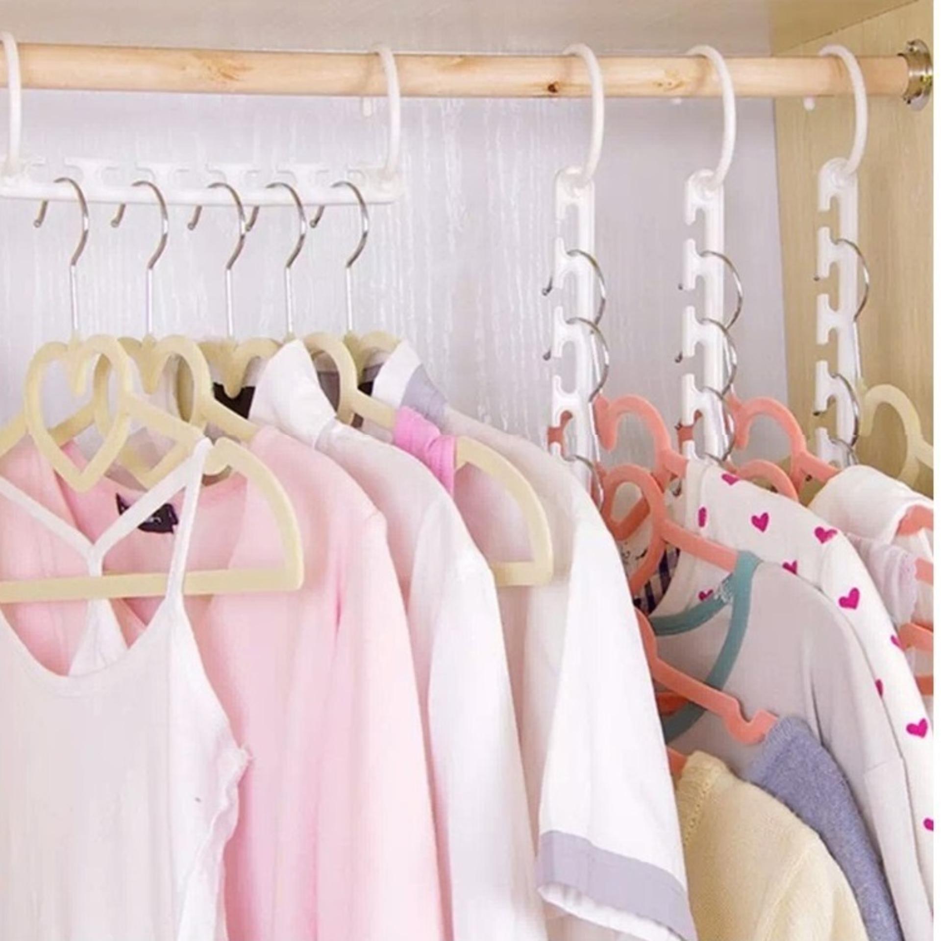 Bộ 8 móc treo quần áo đa năng