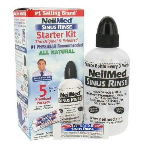 Bình rửa mũi NeilMed Sinus Rinse cho người lớn - kèm 5 gói muối 240ml