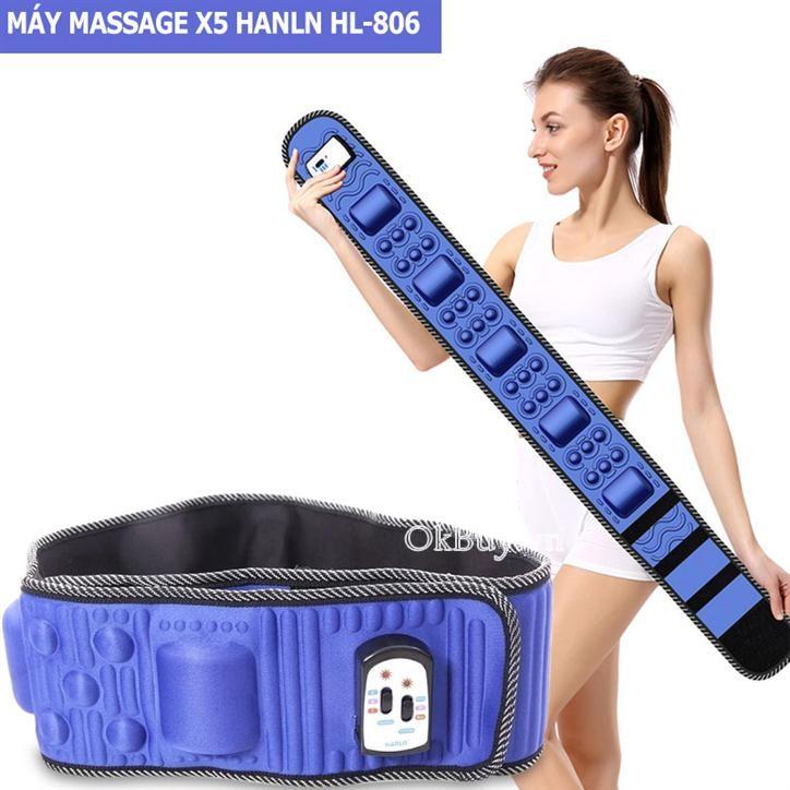 Đai massage giảm mỡ bụng X5Hanln HL-806 2 cần gạt có thể đánh tan mỡ bụng, đùi, hông, eo kết hợp pin sạc hồng ngoại - Máy massage bụng