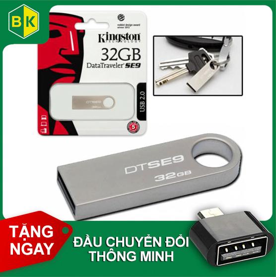 Usb 32gb kingston datatraveler 2.0 se9 bảo hành 5 năm tặng 01 usb otg