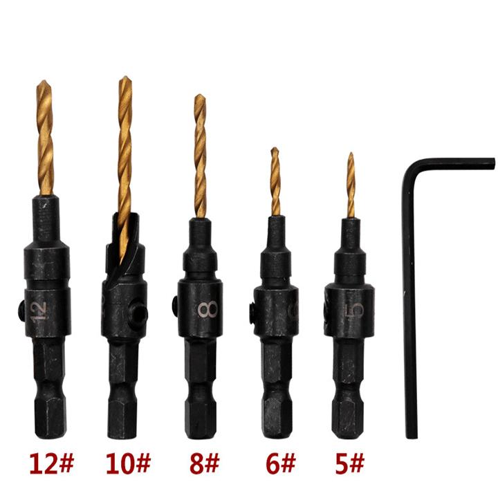 Bộ 5 mũi khoan âm gỗ 2 tầng thông minh