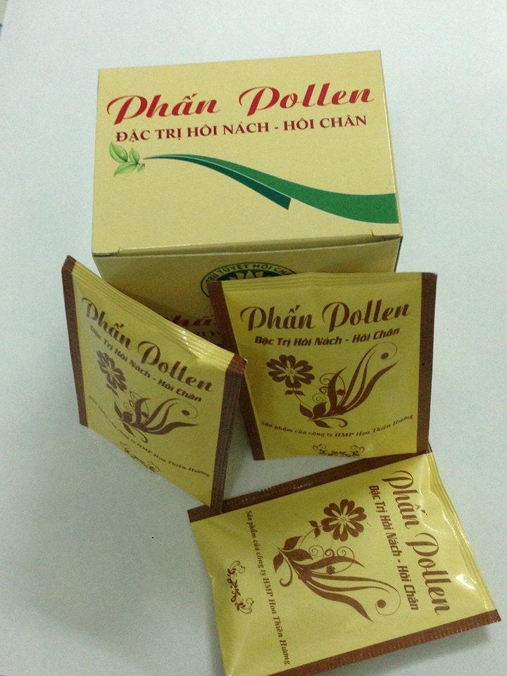 Phấn Pollen - Khử mùi hôi nách, hôi chân (dạng hộp 10 gói)
