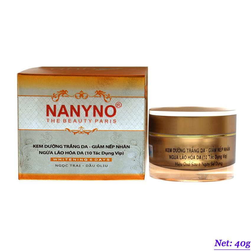 Kem Nanyno 10 tác dụng dưỡng trắng, Giảm nếp nhăn, Ngừa lão hóa da Cao Cấp 40g