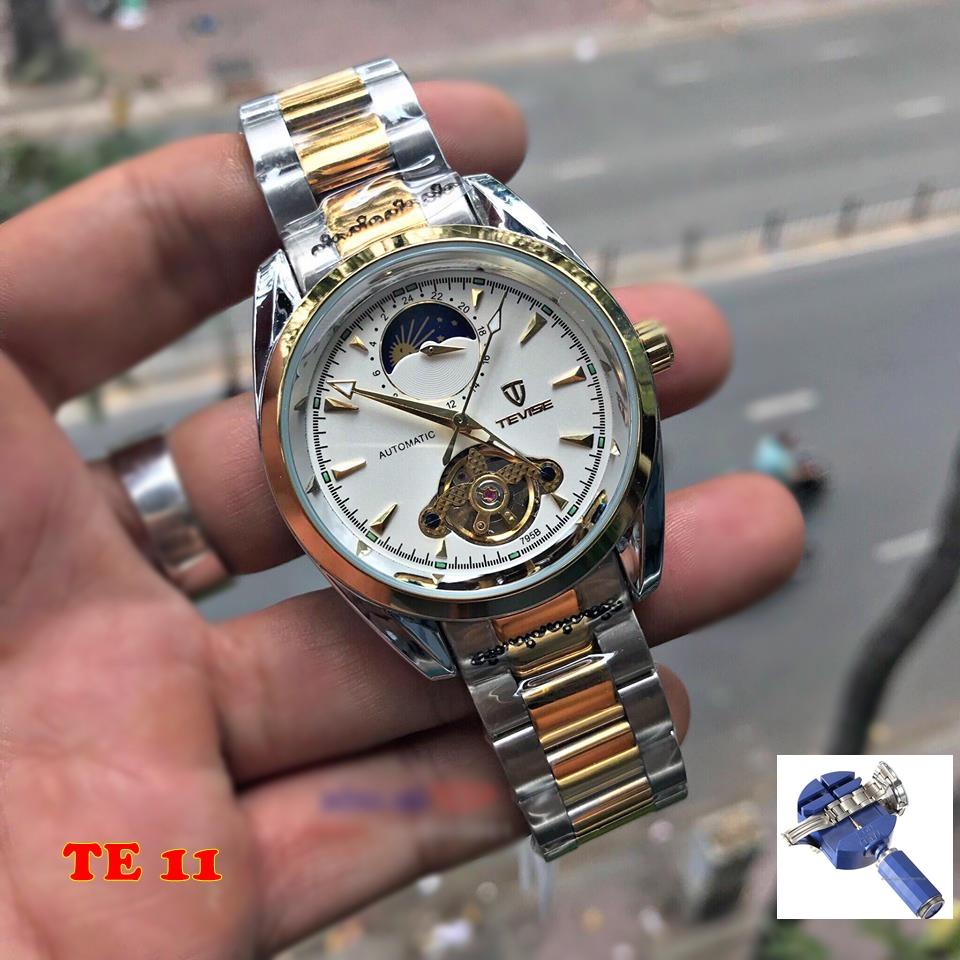 Đồng hồ cơ nam TEVISE TE11-12 dây thép