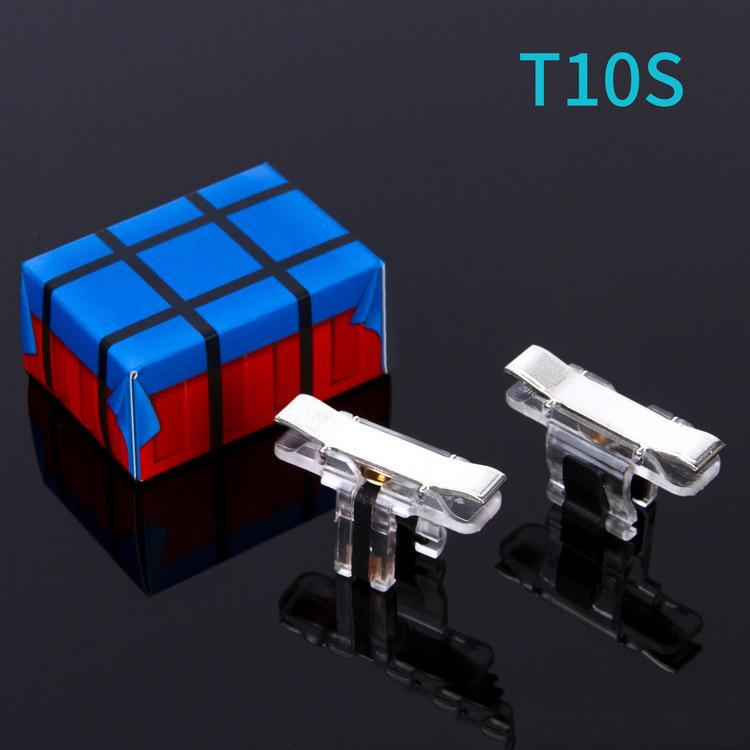 Bộ 2 nút bấm chơi game pubg ros dòng nút bấm 2 chốt t10s bạc cảm ứng trên điện thoại