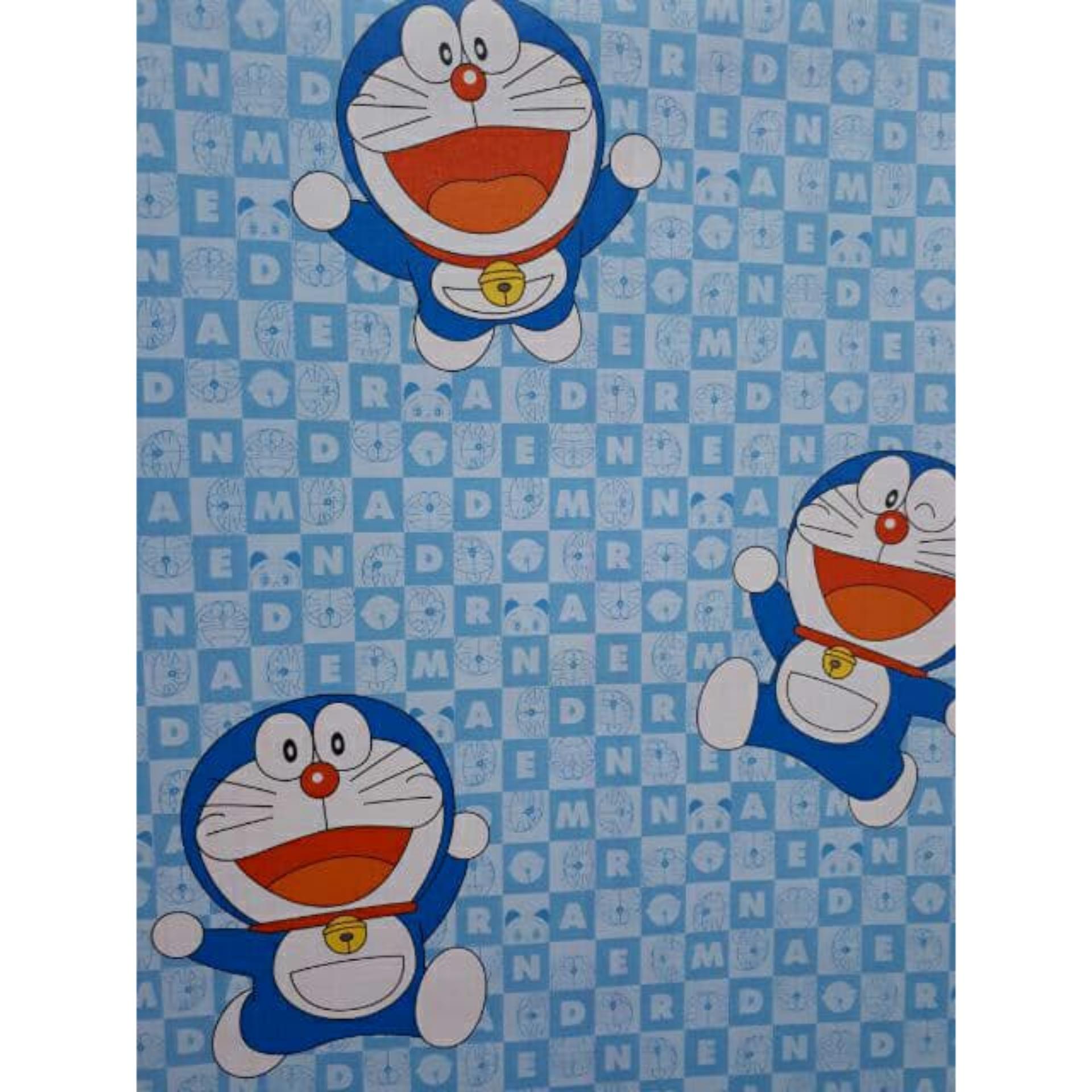 10m Giấy dán tường có sẵn keo khổ rộng 45cm Doraemon cười