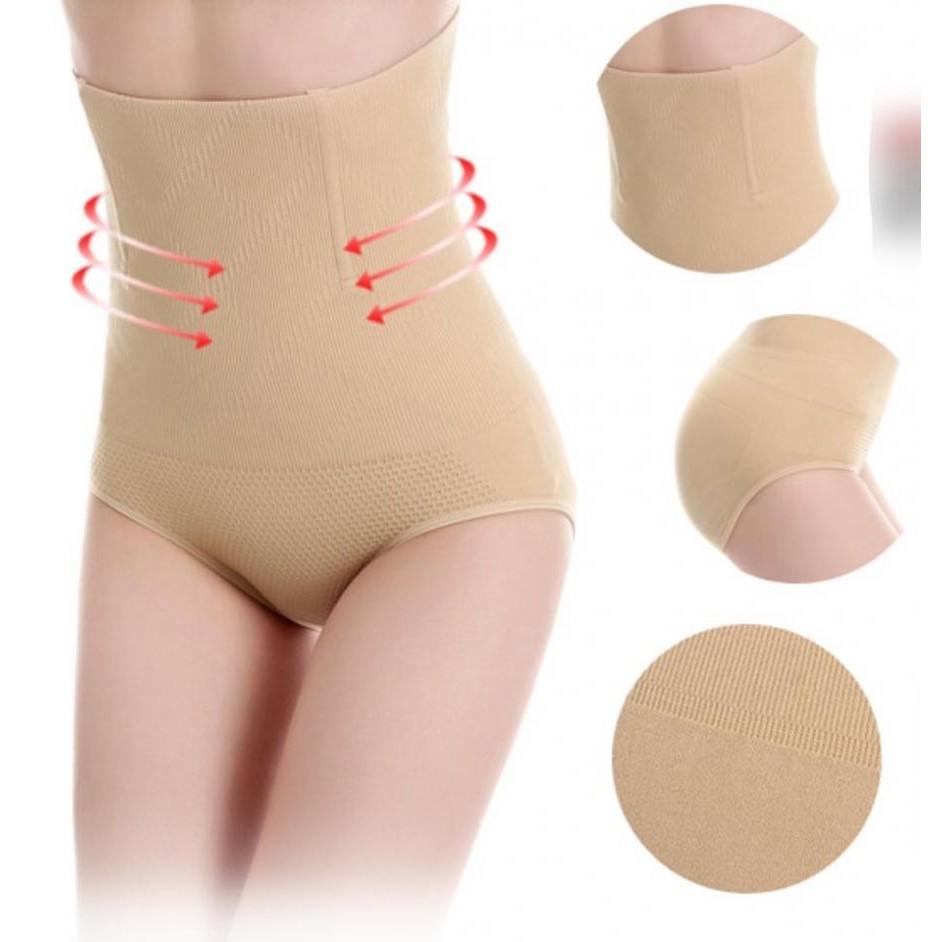 Quần gen nịt bụng cạp cao có thanh chống cuộn hàng xuất Nhật